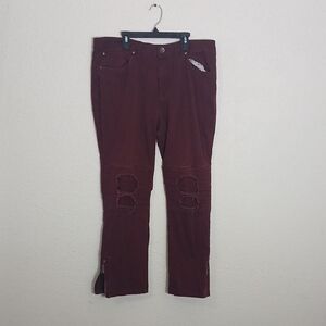 Marc Ecko Deep Red Cut & Sew Pants‎